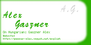 alex gaszner business card